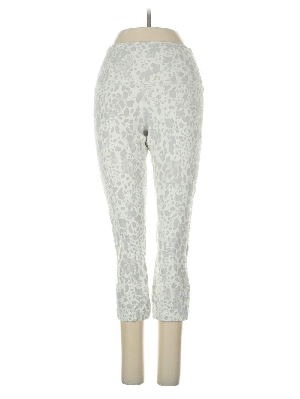 Women's lululemon 25” Light Gray cheetah Animal Print Crop Leggings EUC